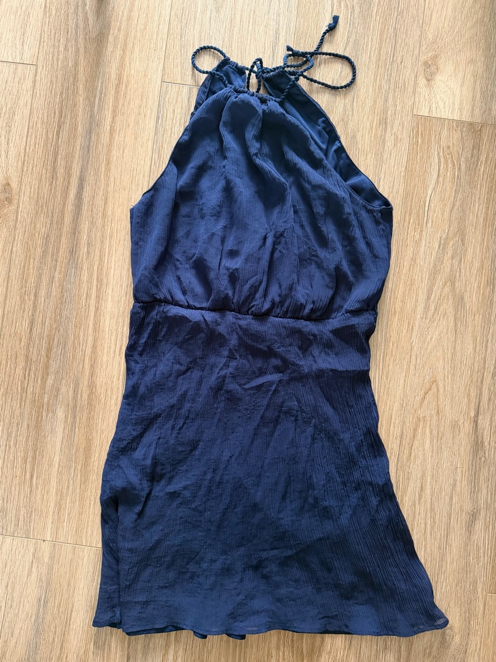 Zara navy blue halter mini dress